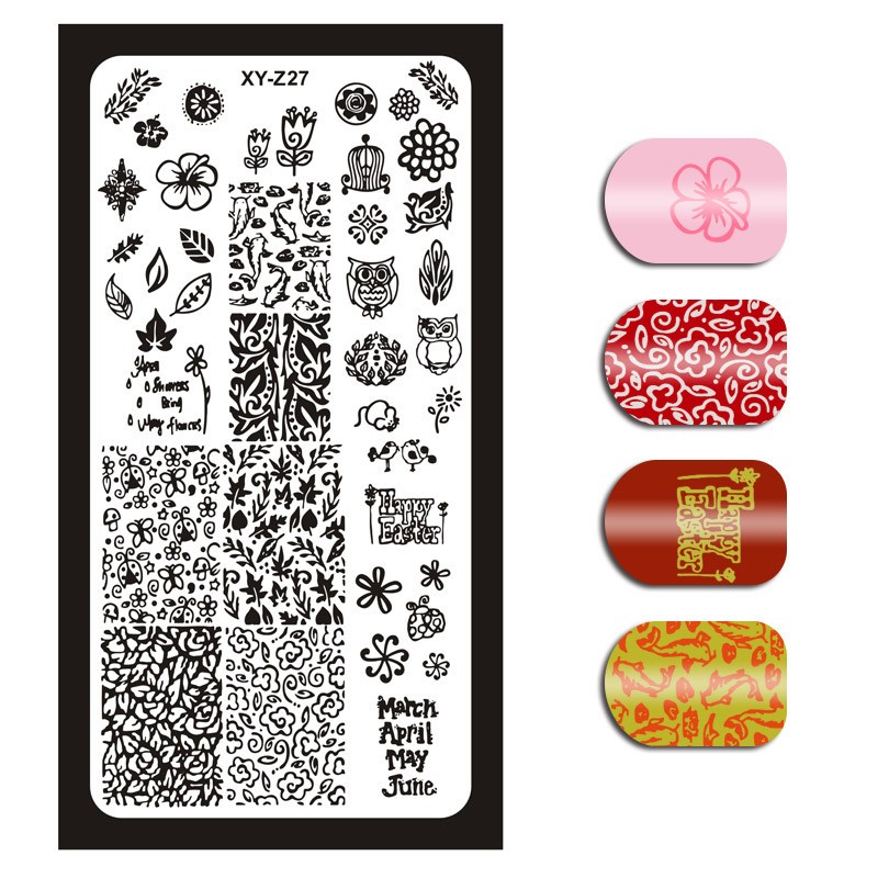 Jelly Silicone Nail Stamper Scraper Set Nail Templates Stamp For Stamping Polish