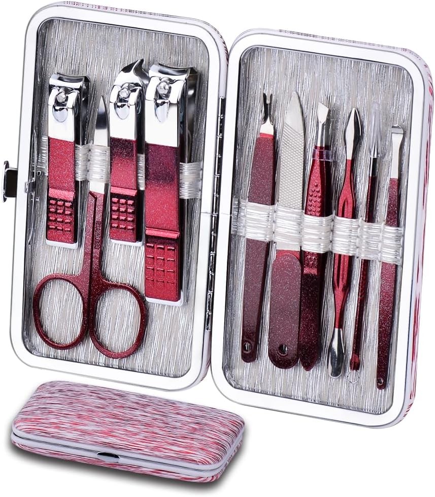 Mani Set 10 in 1 Stainl Steel, Nail Clippers Scissors