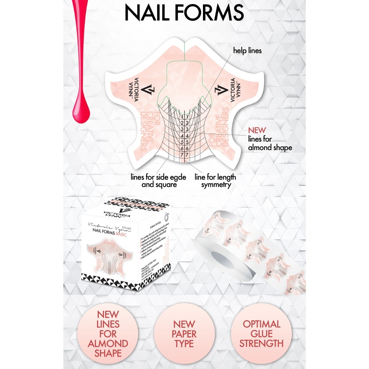 Victoria Vynn Nail Forms Sticker Extension UV/LED Gel Acrylic Tips Self-adhesive