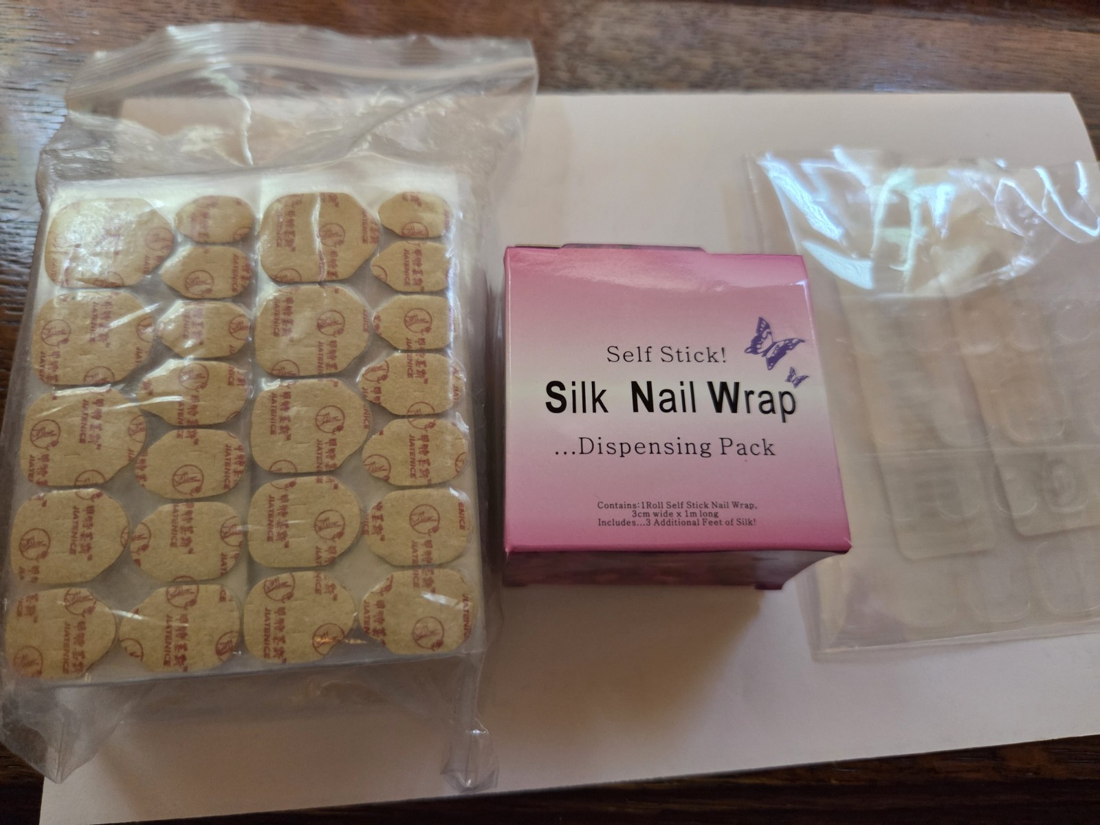 Adhesive Waterproof Breathable Glue Double-Sided Nail Jelly Sticker Tab 50 sheet