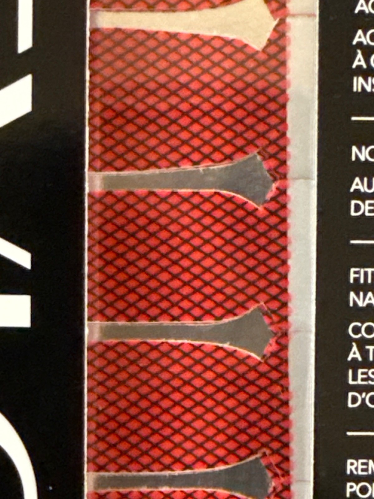 Revlon REAL NAIL ENAMEL16 Style Strips FLAMING FISHNETS Black+Red Stylish+Chic