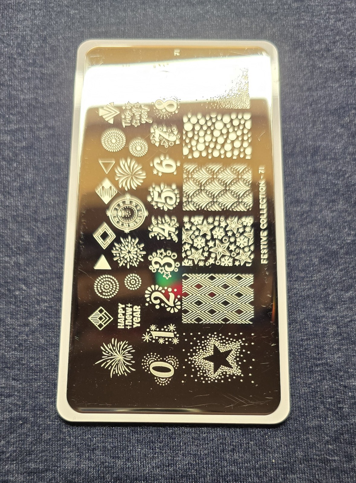 HTF MoYou London Festive Collection 71 Nail Stamp Plate Birthday Party New Year