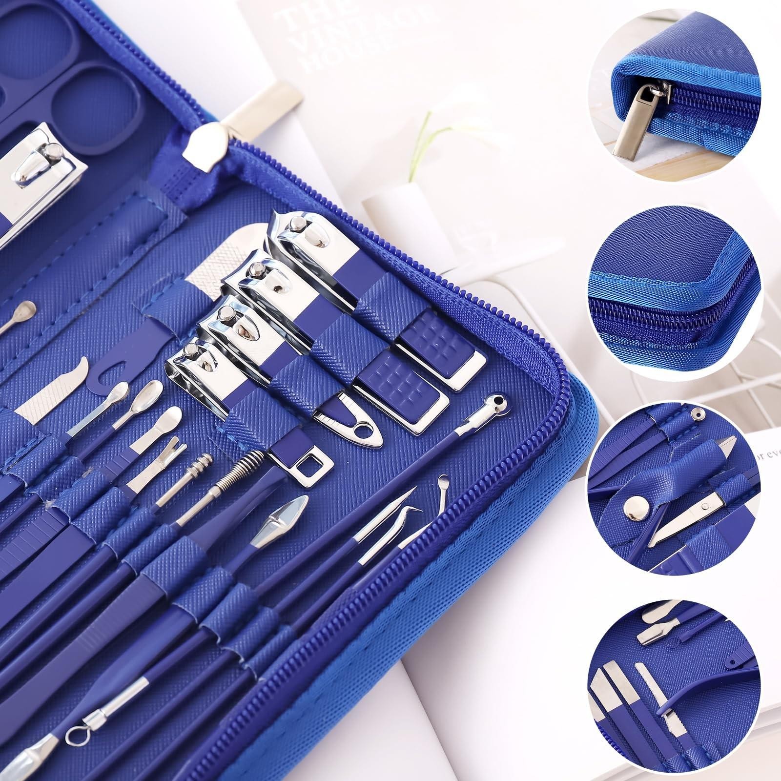 Manicure Set Pedicure Kit Womens Nail Clippers Set 32 in 1 Professional Groom…