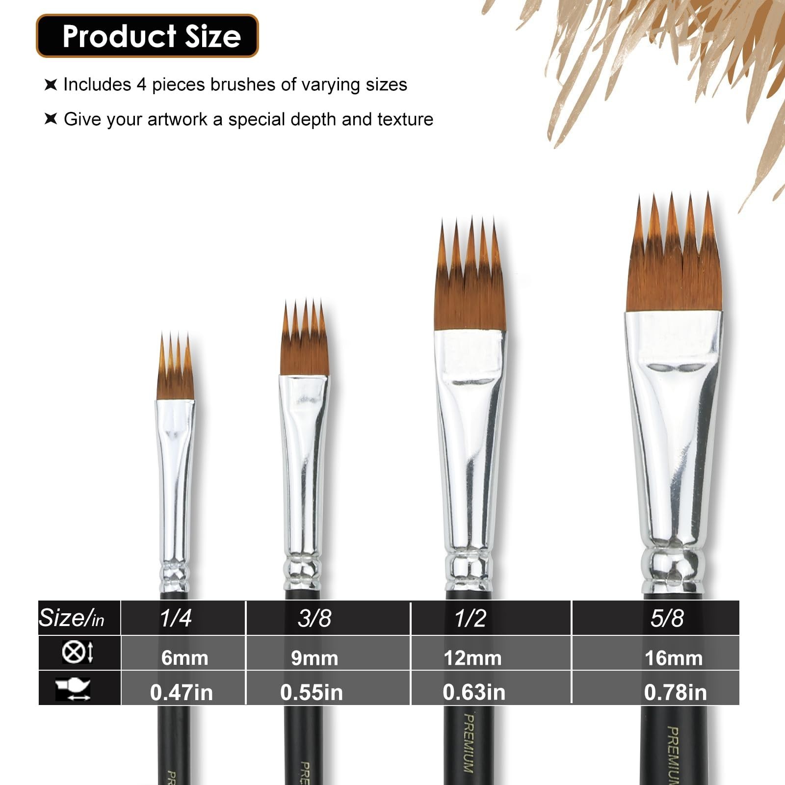 Paint Brush Comb Set – 4PCS Professional Grainer Brushes for Acrylic Painting…