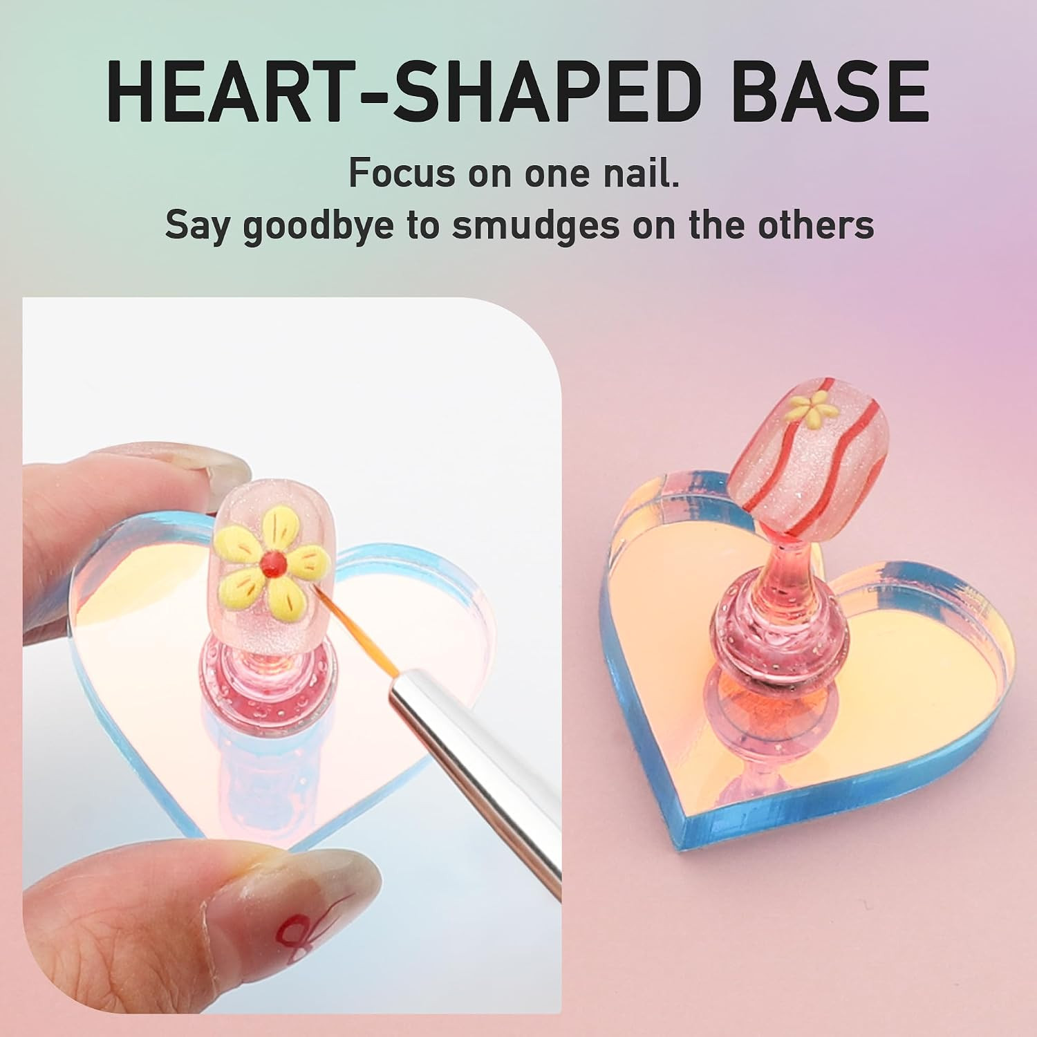 2 Set Nail Stand, Nail Holder for Painting Nail Stand for Press Ons with Double-