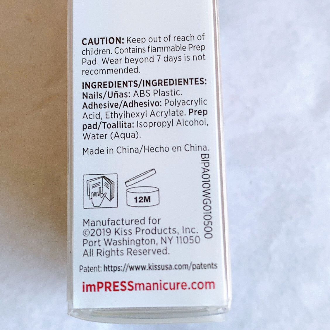 Impress Press On Manicure Nails Squoval Beige Blush Silver Sparkle Neutral