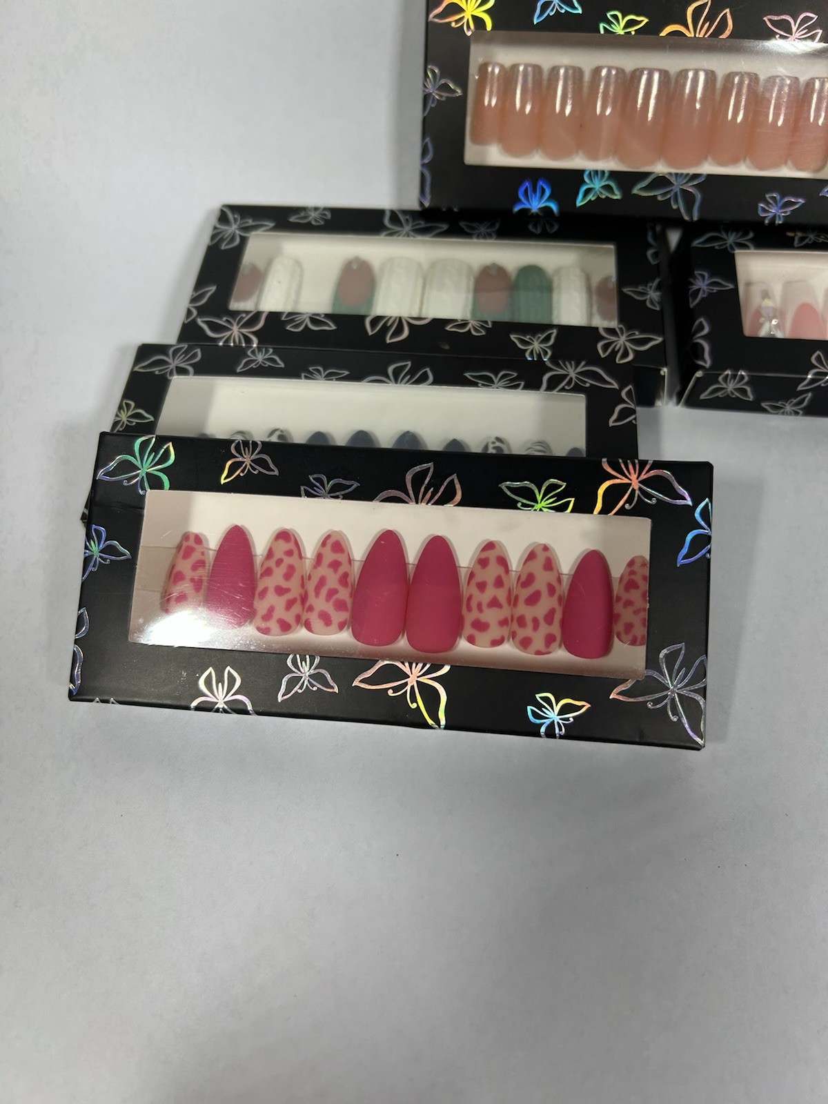 (Lot of 18) Press On Nails – Handmade / Boutique Style – New – Mixed Designs