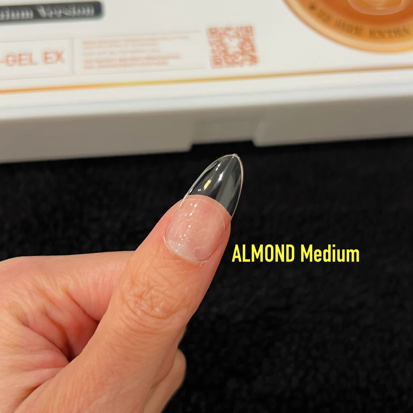Hang Premium Version Flex-Gel X Tips Box – Almond Medium (800ct)