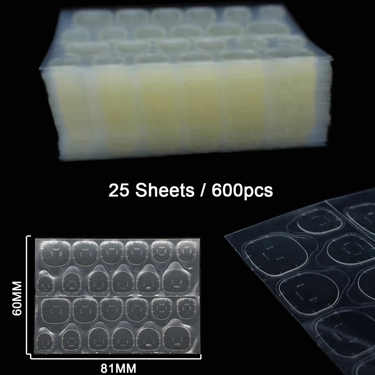 240PCS Adhesive Tabs Double-Sided Stickers for False Fake Nail Tip Glue Tape GB2