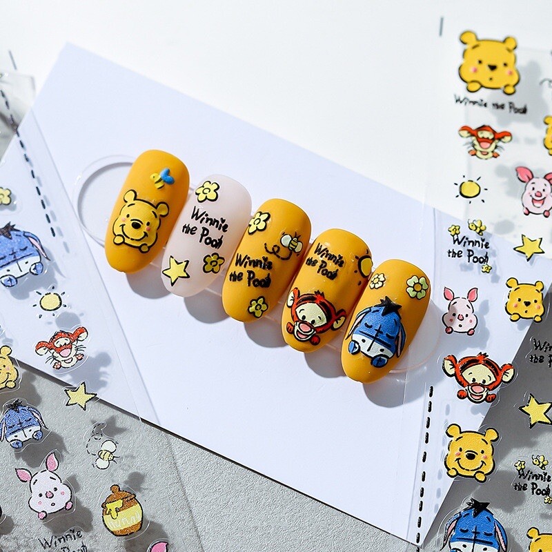 5D Nail Decals, Character Decal, Theme Nail Stickers, Honey Bear Nail Decals(21)