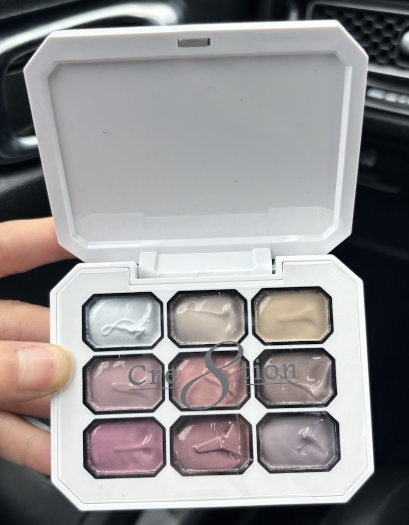 Cre8tion Natural Collection Solid Cream Nail Art Gel Palette HEMA/TPO Free