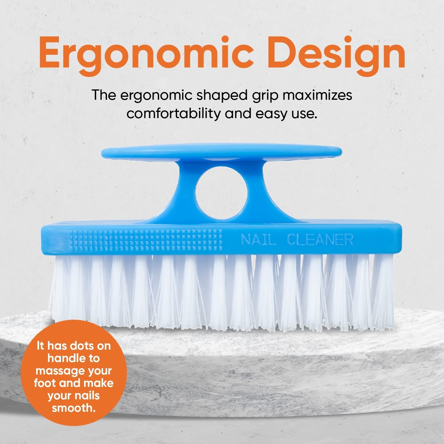 Superio Nail Scrubber – All-Purpose Stiff Cleaning Brush for Fingernails, Toe…