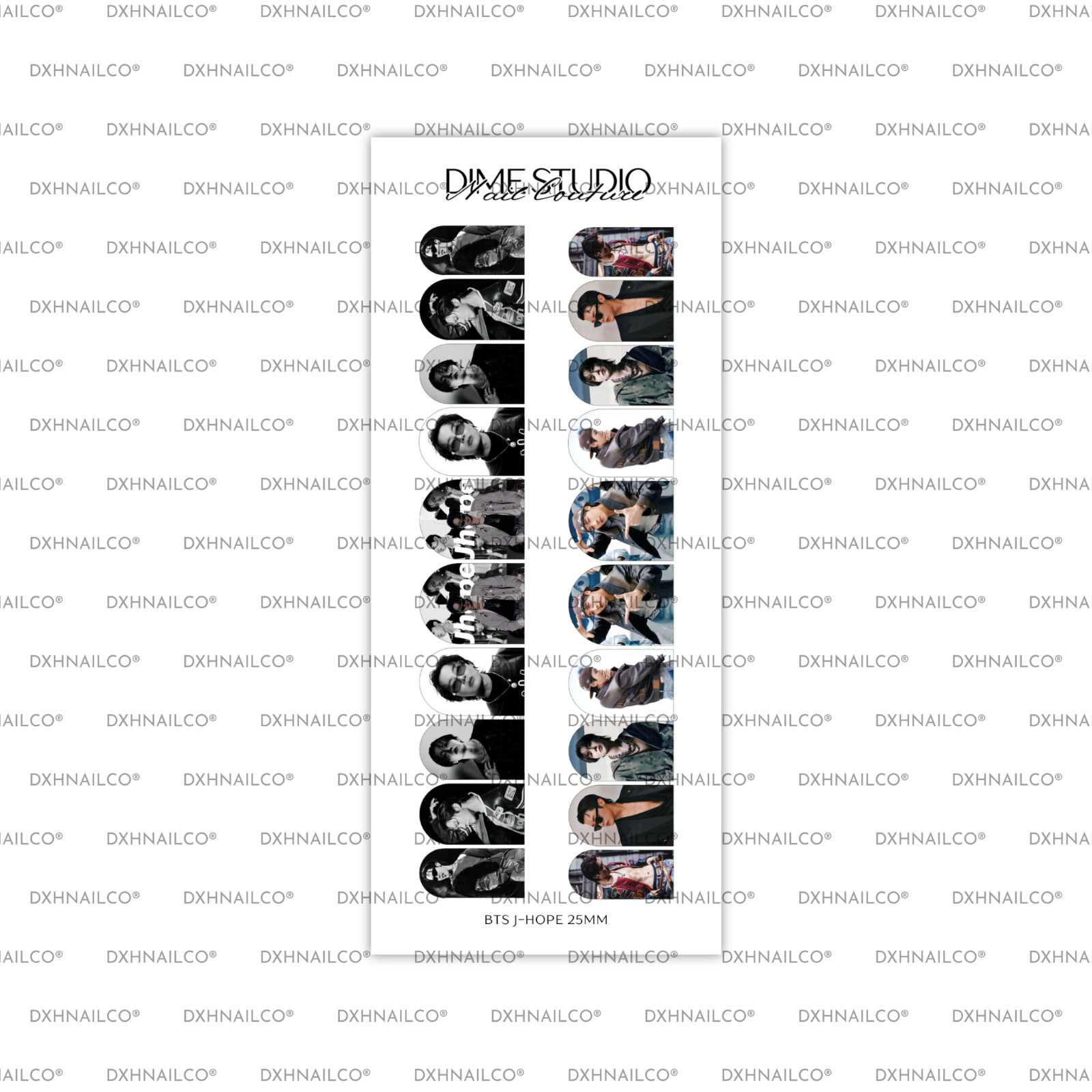 J-Hope Hobi BTS Nail Decals Water Transfer Nail Wraps K-pop Nail Art