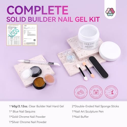 Solid Builder Nail Gel – 60g Large Capacity 3D Nail Gel Sculpting Gel for