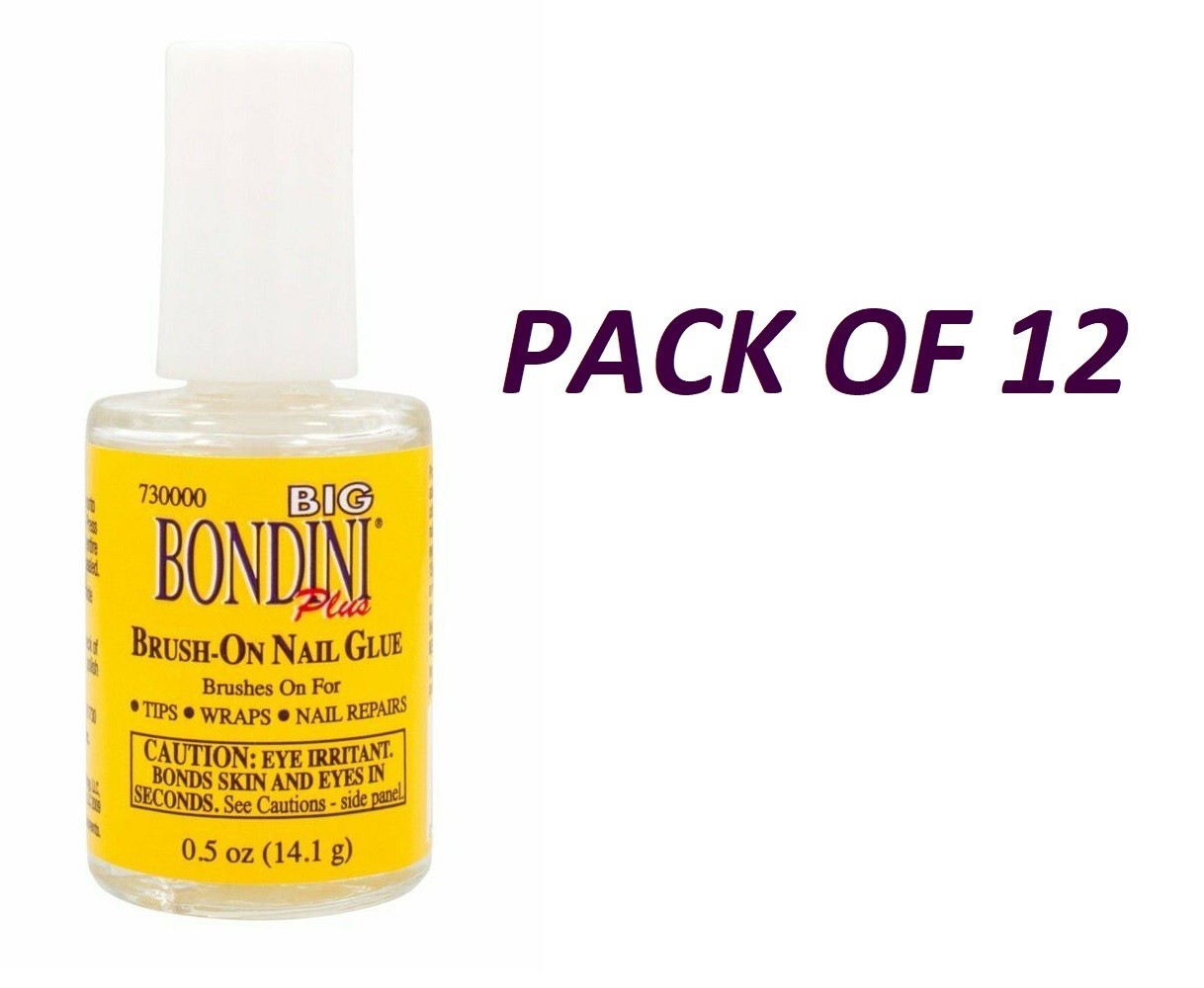 Spilo Big Bondini Plus Brush-On Glue, 0.5 oz – Pack of 12