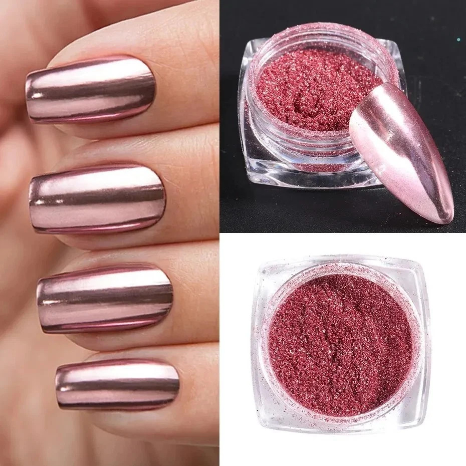 23Color Chrome Nail Powder Set Metallic Mirror Effect Y2K Pigment Manicure Decor