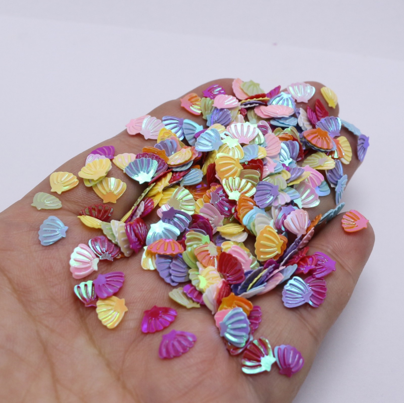 50 Gram Mixed Color Shell 8X6mm Sequins Loose Tiny Nail Art Tips Craft