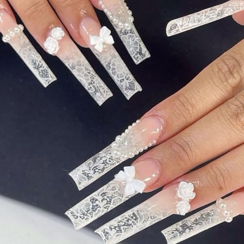 Holographic Nail Foil Transfer Stickers Black White Lace Laser Foils for kit –