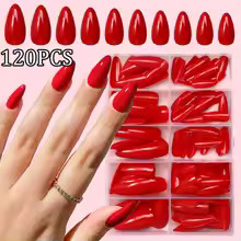 1BOX Candy Color French Short Square False Nails Pink/Green/Purple Full Cover Ma