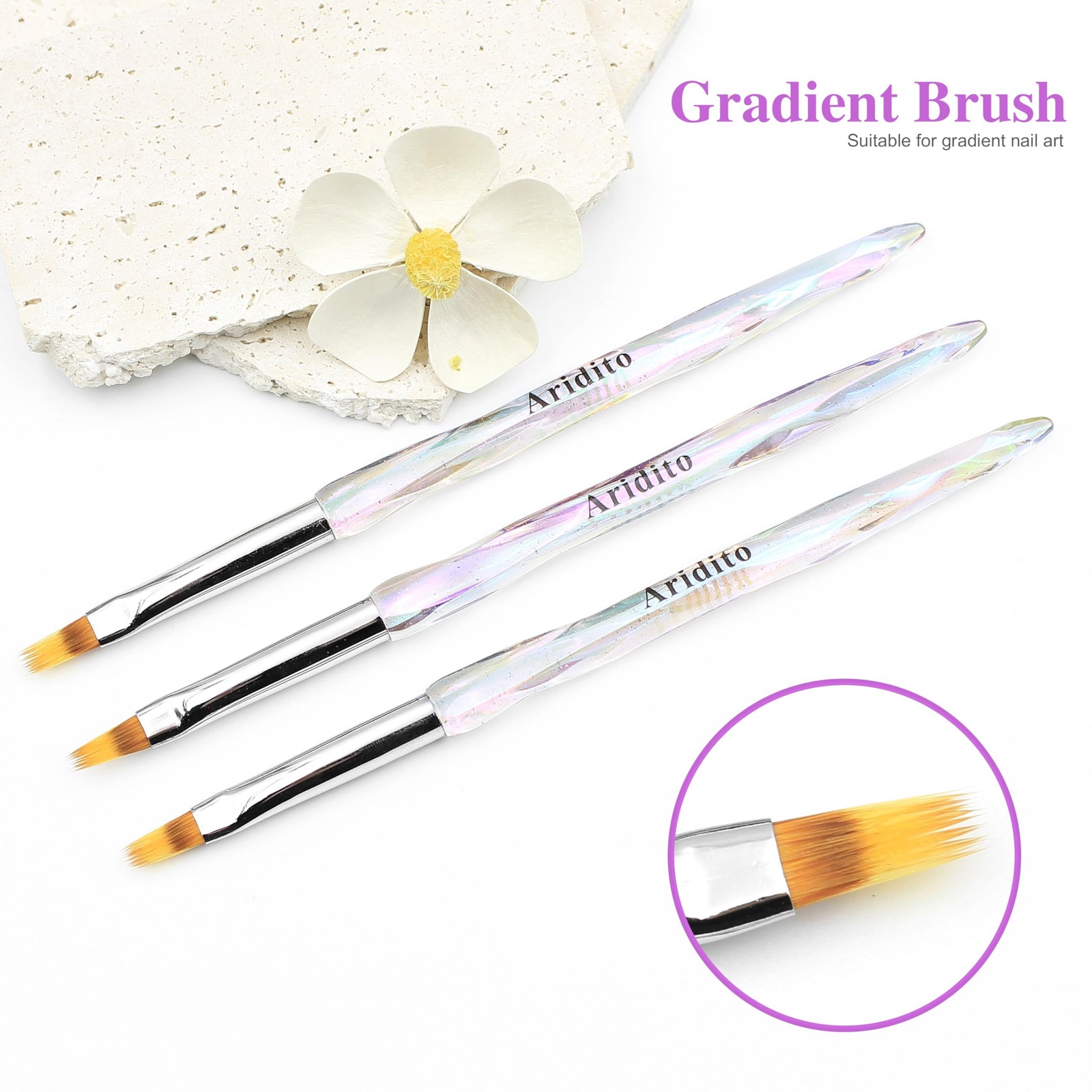 Aridito Ombre Nail Brush Set Gradient Painting