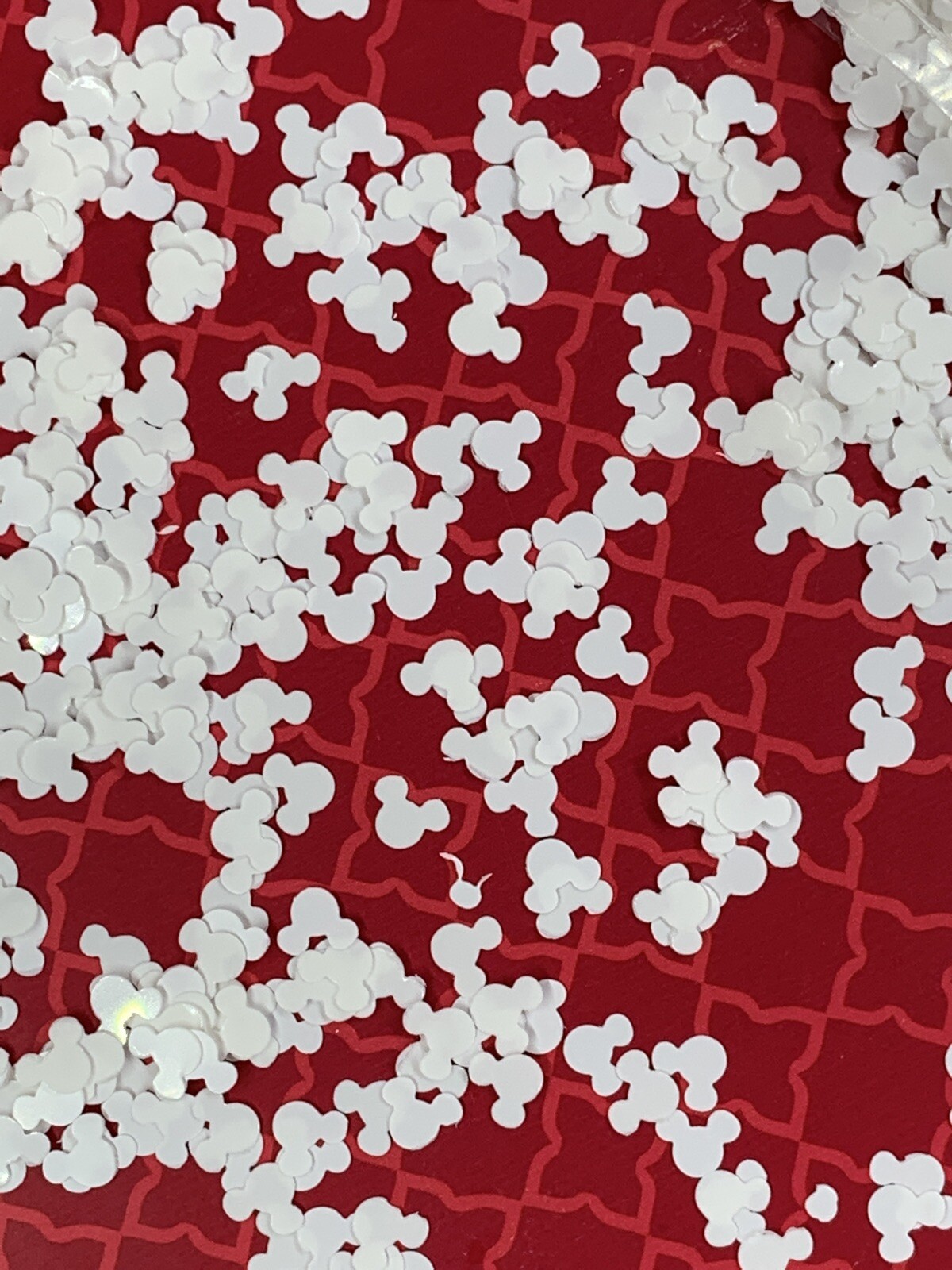 Plain White Mickey Mouse Glitter | 1 TSP | Gel Nail Art & Acrylic