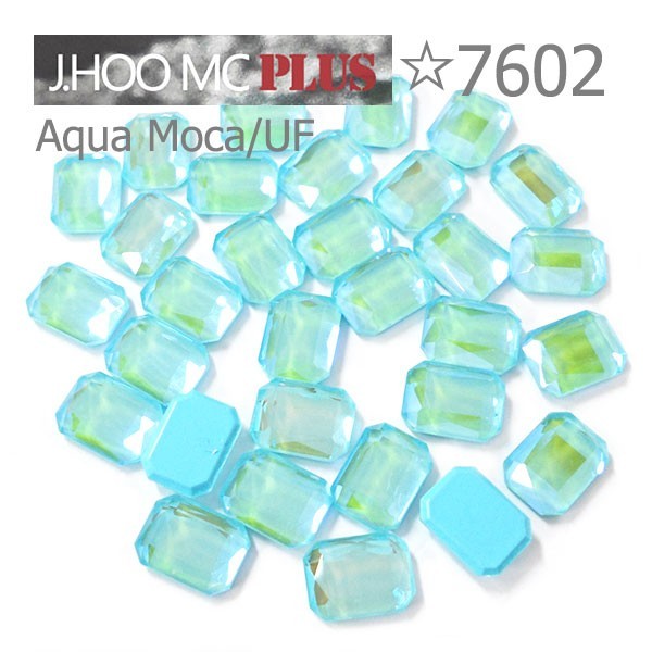 J.HOO Crystal 7602 Emerald Cut Flat Back Rhinestones 8×6mm Nail Art (10pcs)