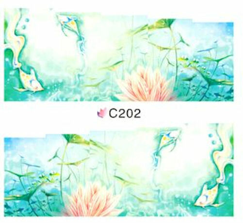 22 sets Nail art water transfer decal sticker wrap C series Beach Ocean Sea C03