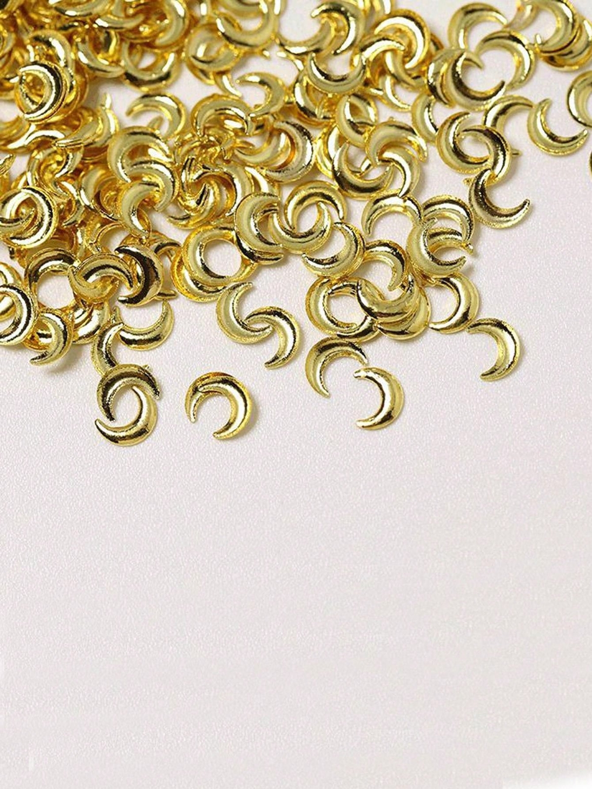 12 Grids Moon Star Nails Gold Metallic Nail Sequins Charms 3D Nail Art Tips