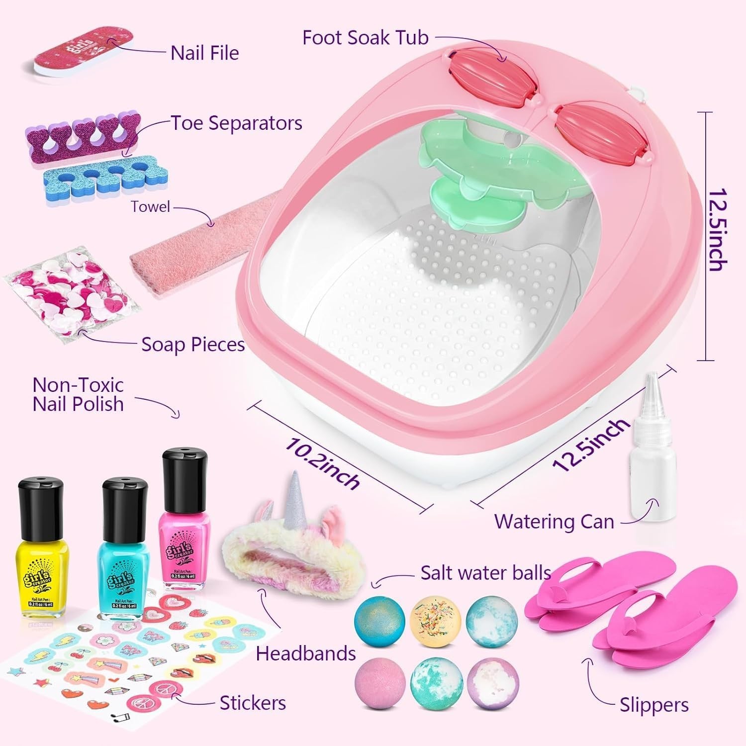 Spa Day Gift Set for Girls, Christmas Birthday Gift Nail Art Salon Sensory Be…