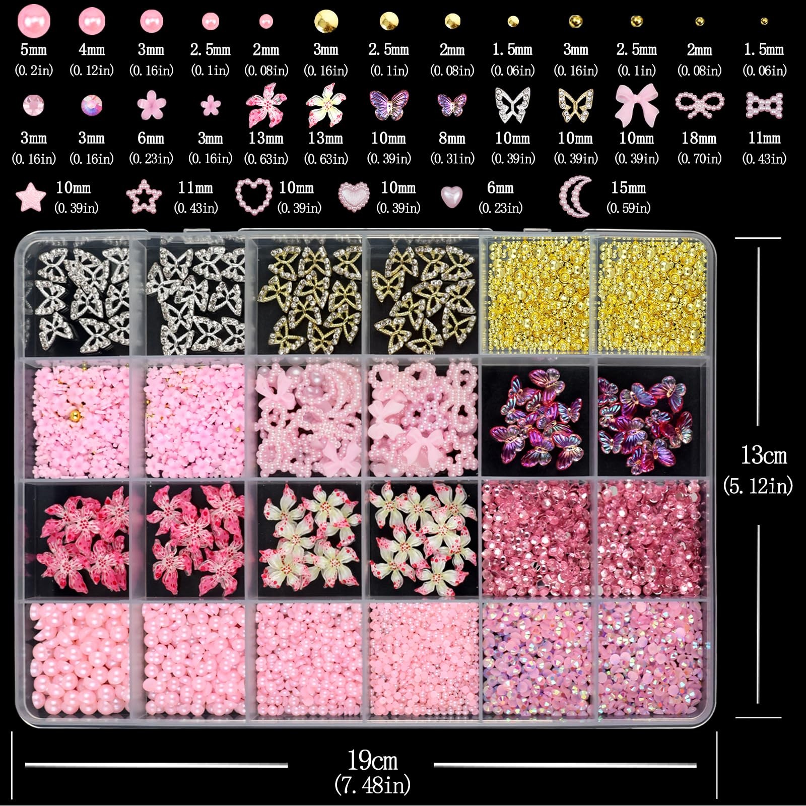 SEMATA 10-Colorful Bedazzler Kit Gems Charms