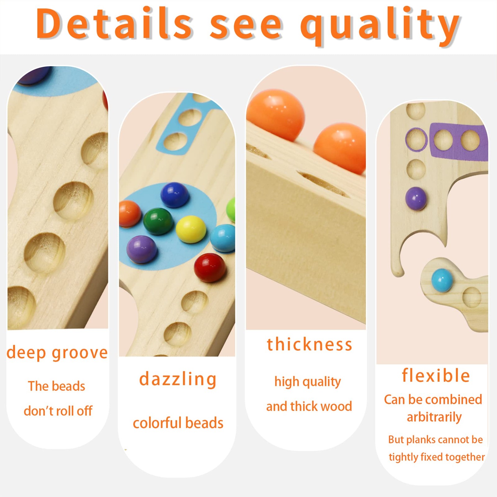 Grhonior Marbles and Jokers Board Game Pegs 8 plank, Log-8player