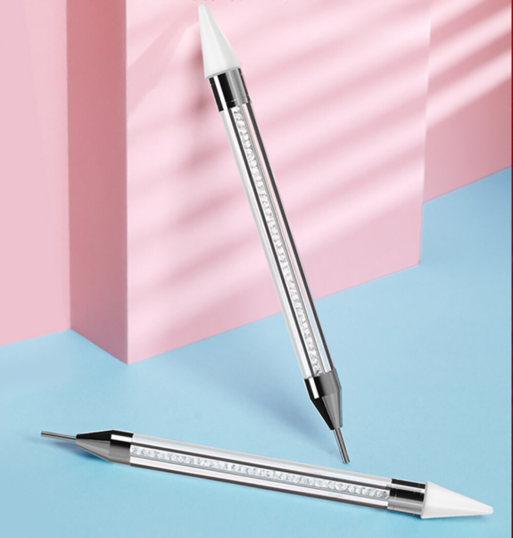 Dual-ended Dotting Pen Nail Art Rhinestone Picker Wax Pencil Crystal Bead Handle