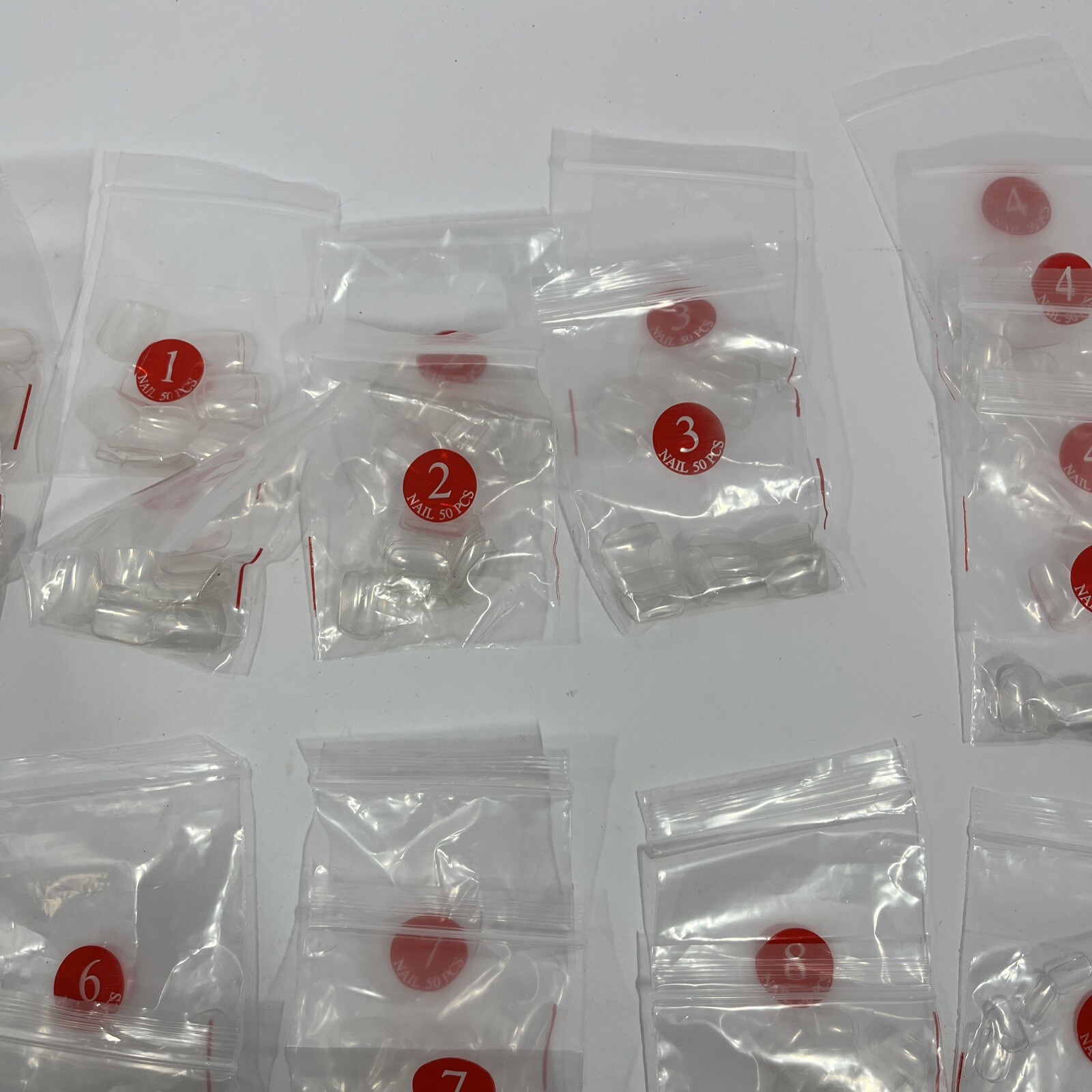 Nail Salon Nails 0-9 Clear