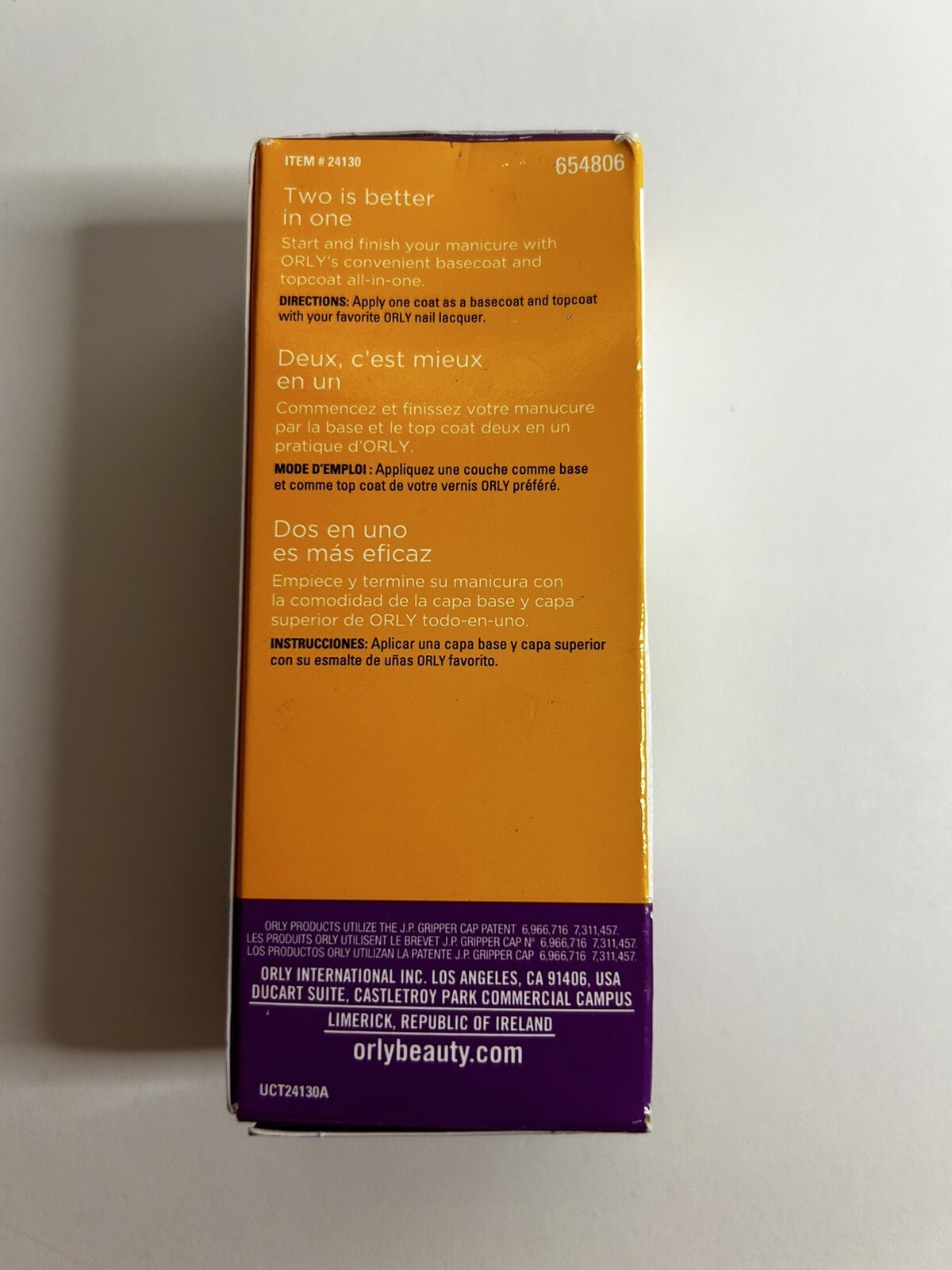 Orly Top 2 Bottom Two in One Basecoat + Topcoat 0.6oz