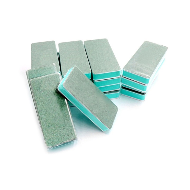 Rectangle Polishing Block Double-Sided Nail Polishing Tools Sander Green & White