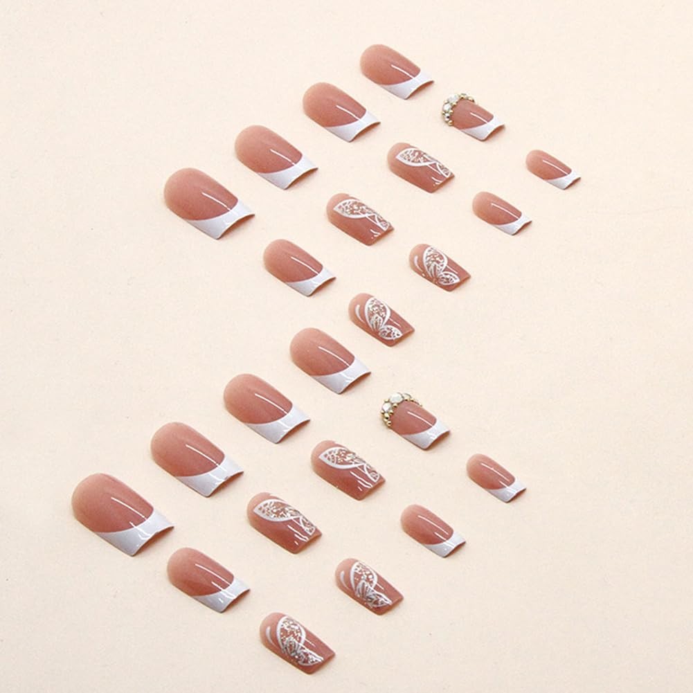 Medium Press On Nails, Acrylic Nails Press on, Medium Length Nail Press Ons F…