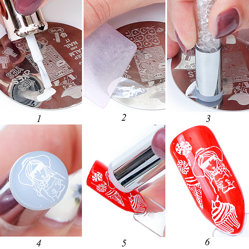 Lace Patterns Nail Art Stamping Plate Seamless Flower Lace Bow Metal Nail Plates