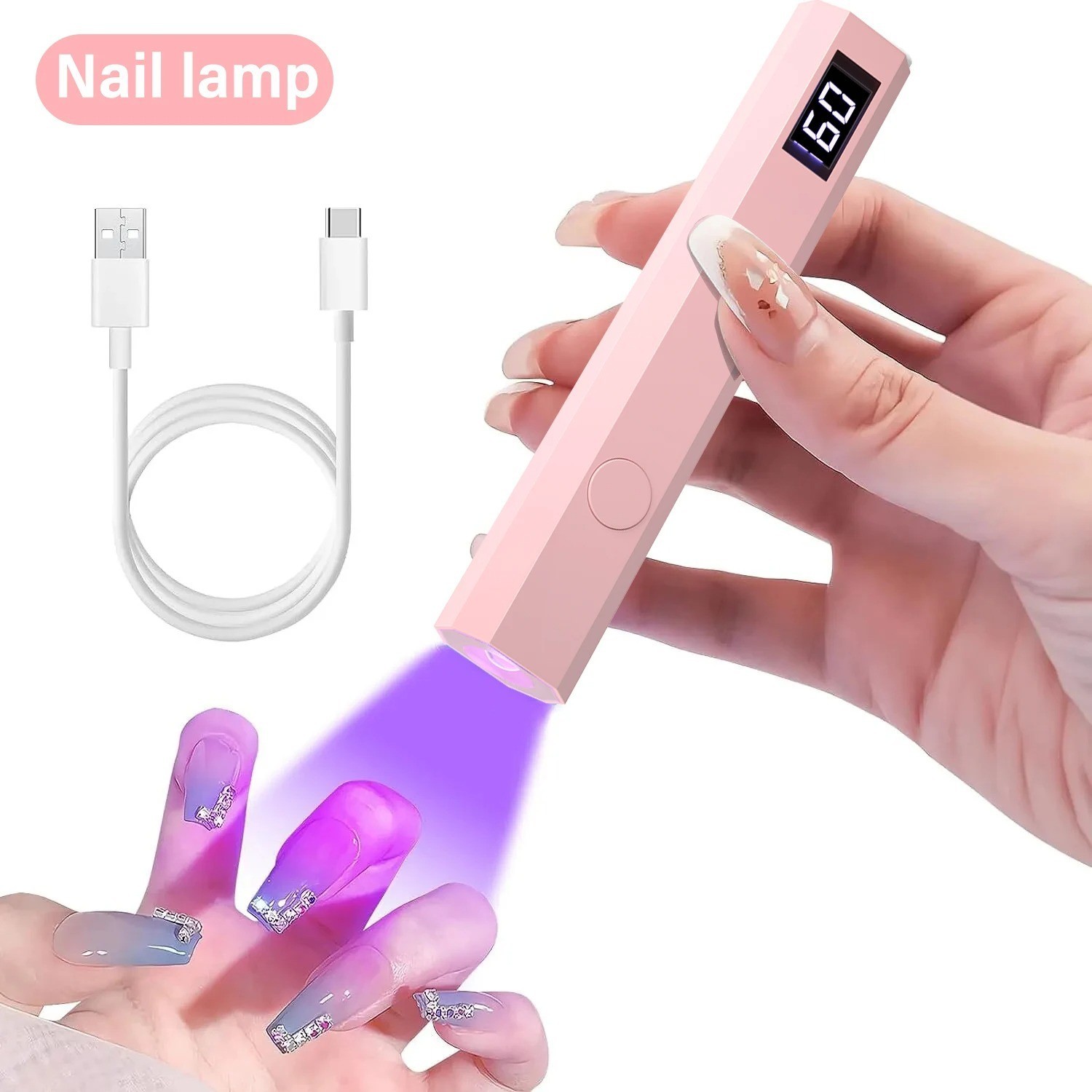 Portable Mini Nail 💅🏼Lamp UV LED Light – Handheld Gel Polish Dryer Curing Lamp