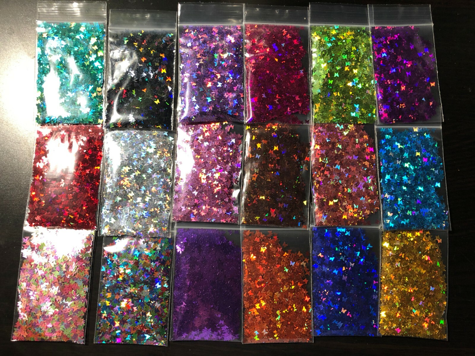 Solvent Resistant BUTTERFLY shape Glitter U Choose Color Nail Art Face Crafts