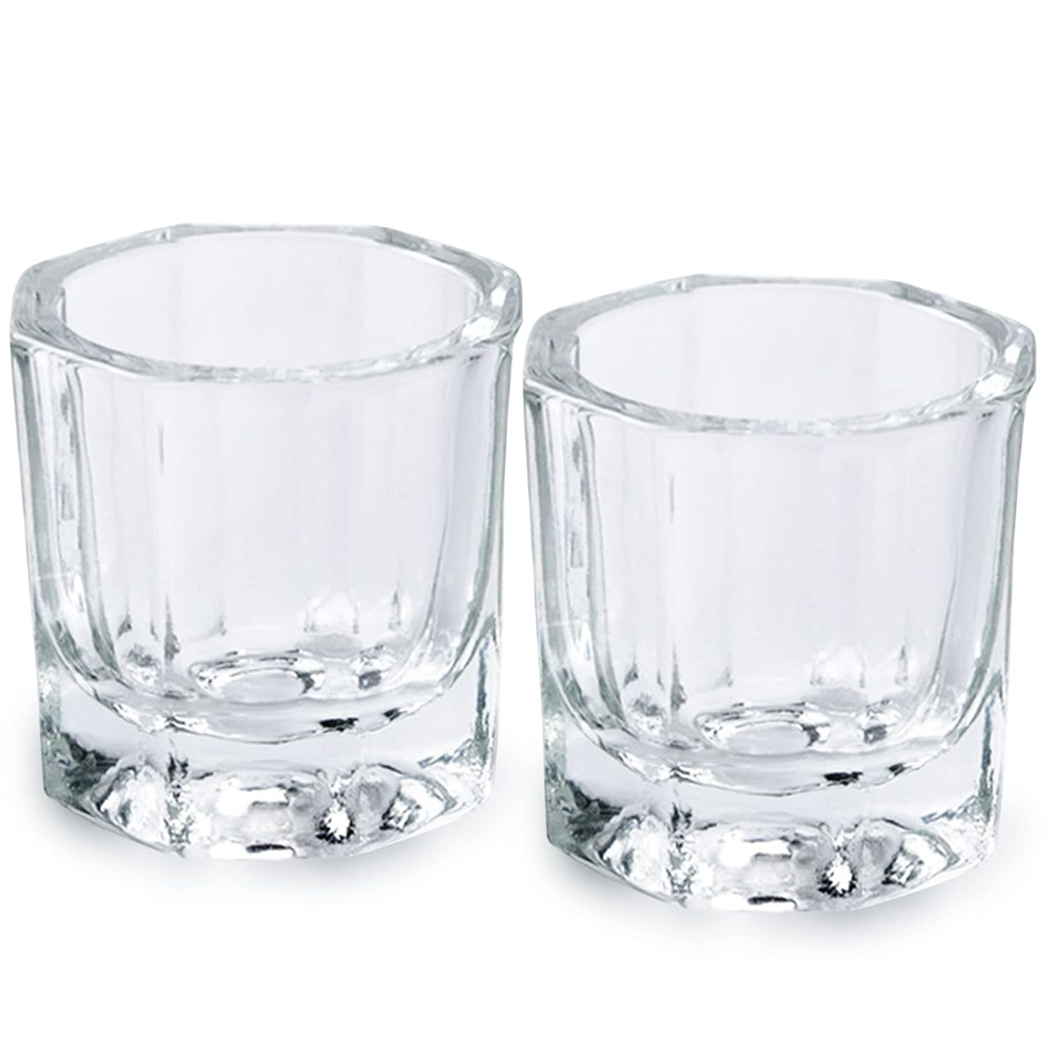 2 Pack Dappen Dish Cups for Nail Art Acrylic Liquid – Clear Glass Nail Monomer L