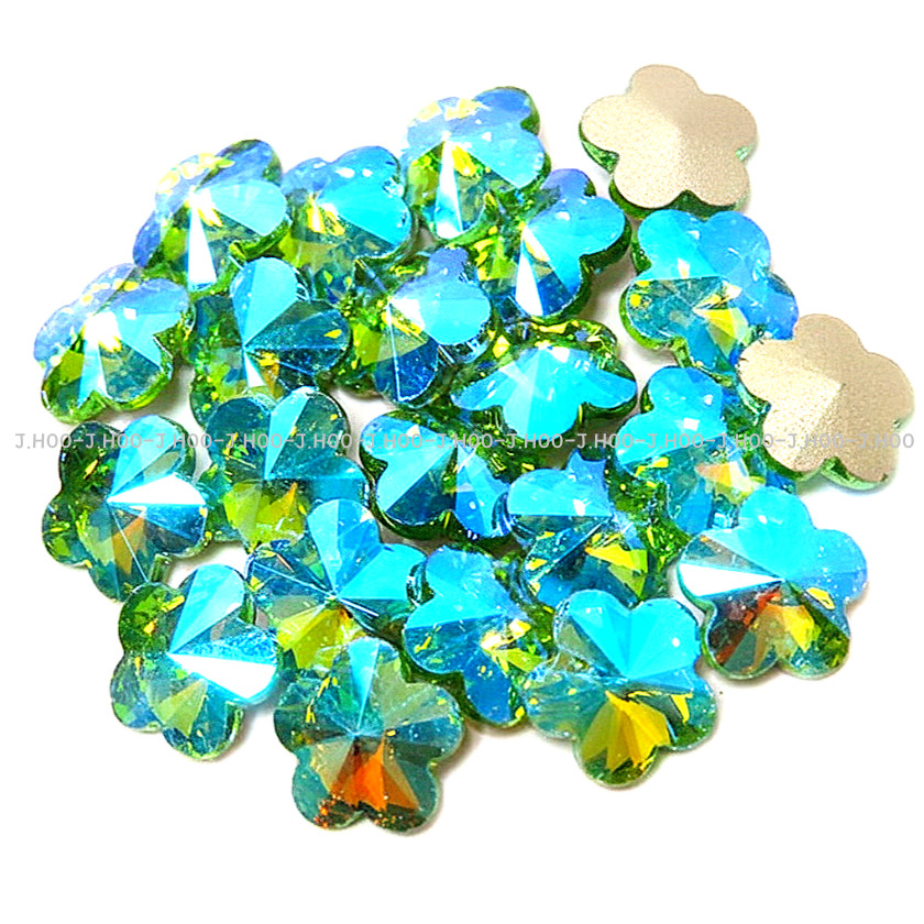 J.HOO Crystal 8744 Rivoli Flower V-Cut Fancy Rhinestones 6mm Nail Art (10pcs)