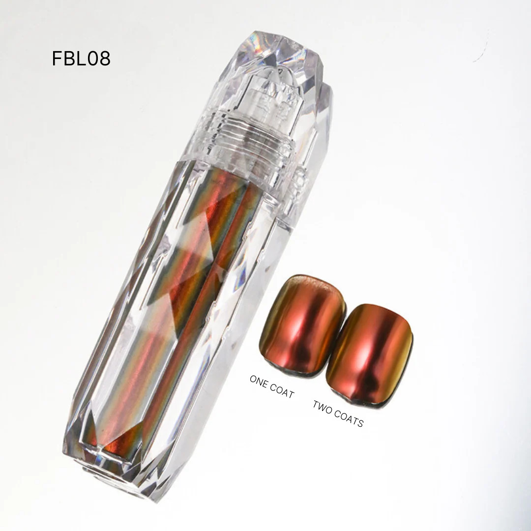 Liquid Chrome Overlay Mirror Effect Nail Chrome