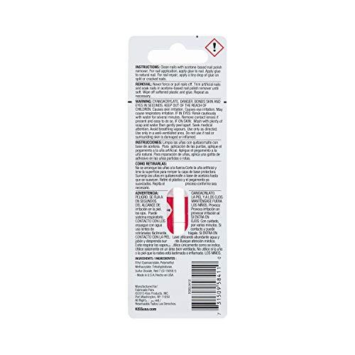 Pink Gel Nail Glue w/ 2 Pipettes 1 Pack