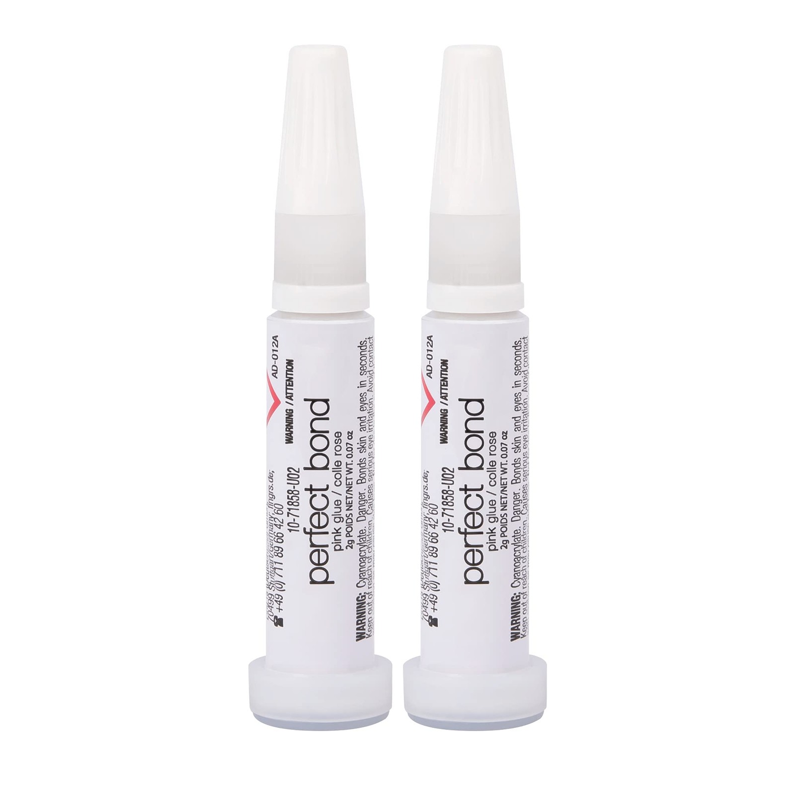 Nailene Perfect Bond Nail Glue, Super Strong, 2 Tubes (0.14 fl oz), Clear