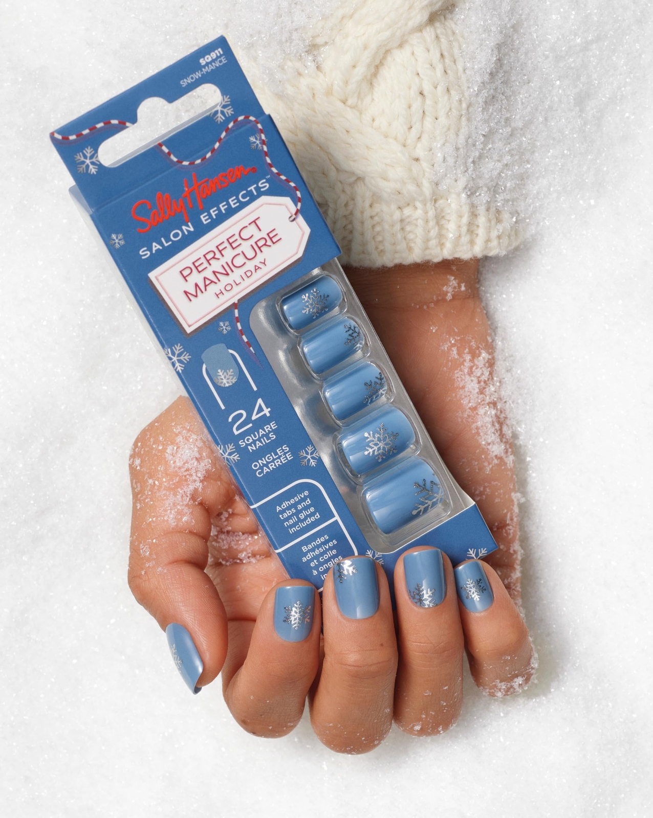 Sally Hansen Salon Effects® Perfect Manicure, Flirty Frostie, Press On Nails