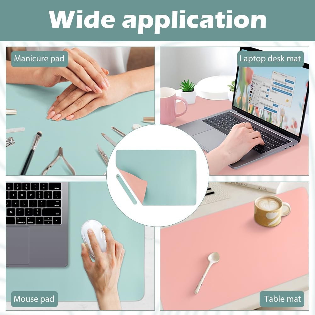 Nail Mat for Manicure 24″ Waterproof Microfiber Leather Desk Pad Table Protector