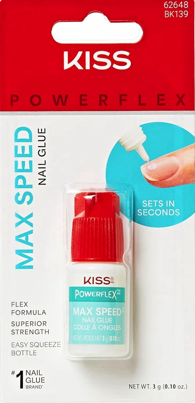 KISS PowerFlex Max Speed Nail Glue 3g Fast Drying Waterproof BK139