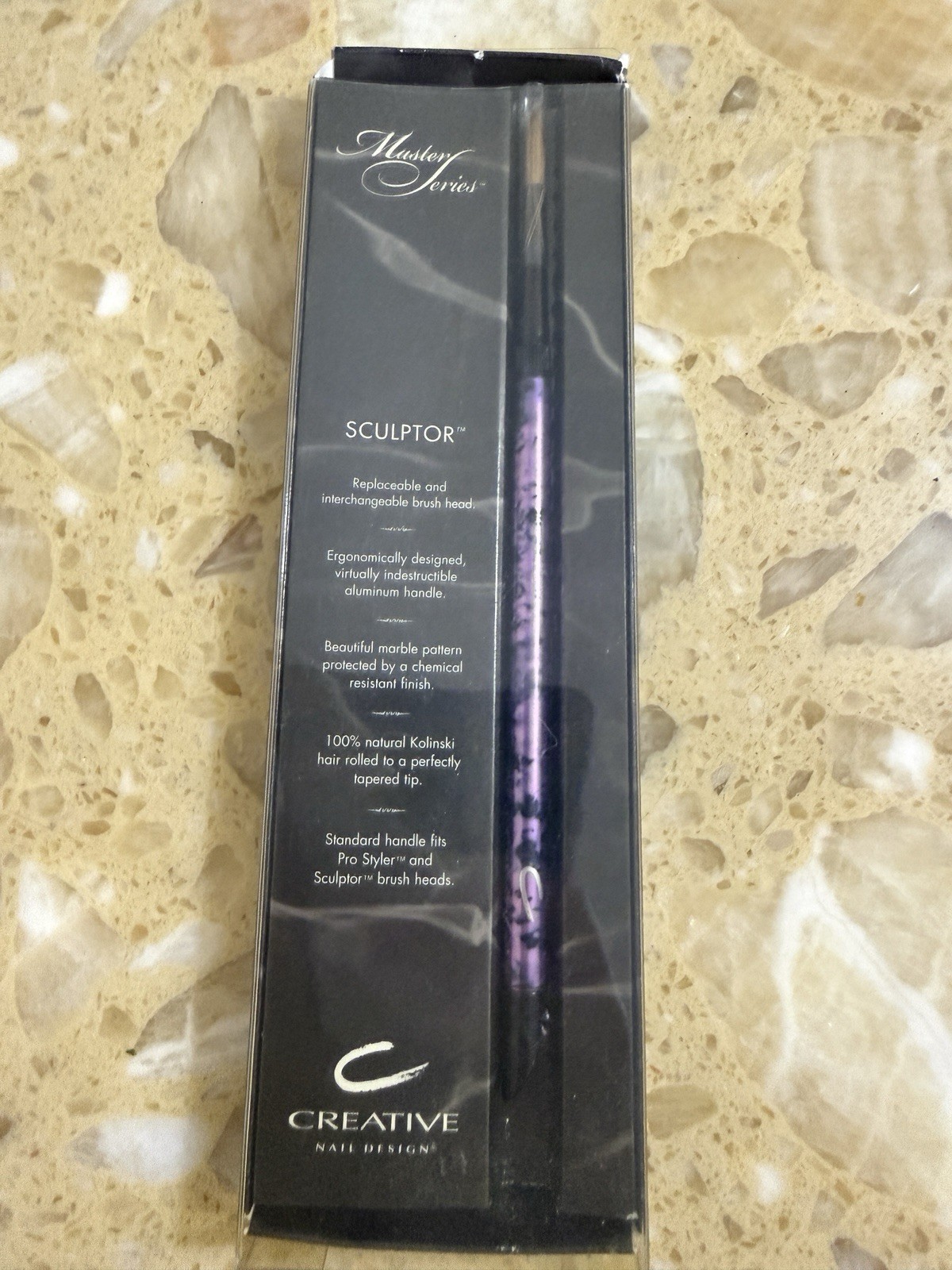 Master Series CND™ PRO SCULPTING LIQUID & POWDER ROUND BRUSH KOLINSKI Purple