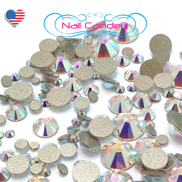 Ab Clear 8ss Crystals For Nail Art Flatback Swarovski Rhinestones Qty.144