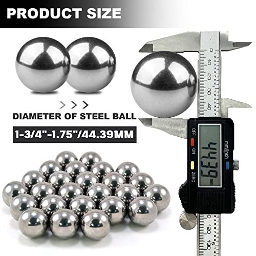 2 Pcs 1.75″ Precision Steel Bearing Balls for Paint Mixing & DIY Projects